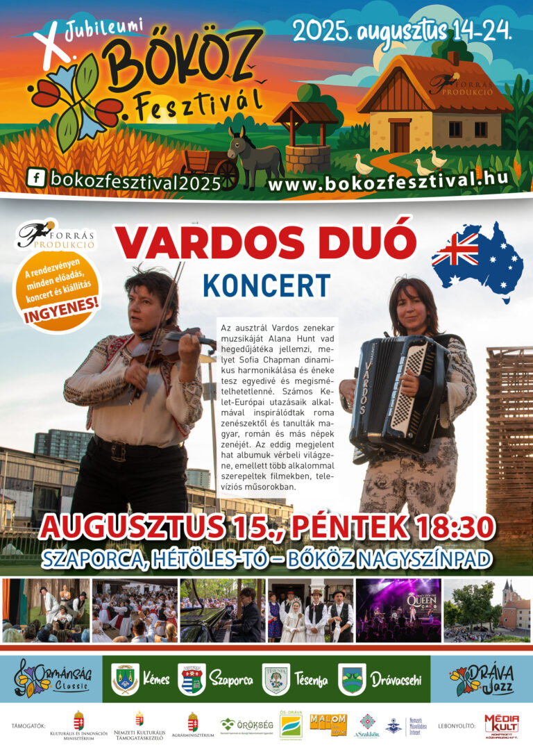 X bokoz fesztival plakat 2025 vardos